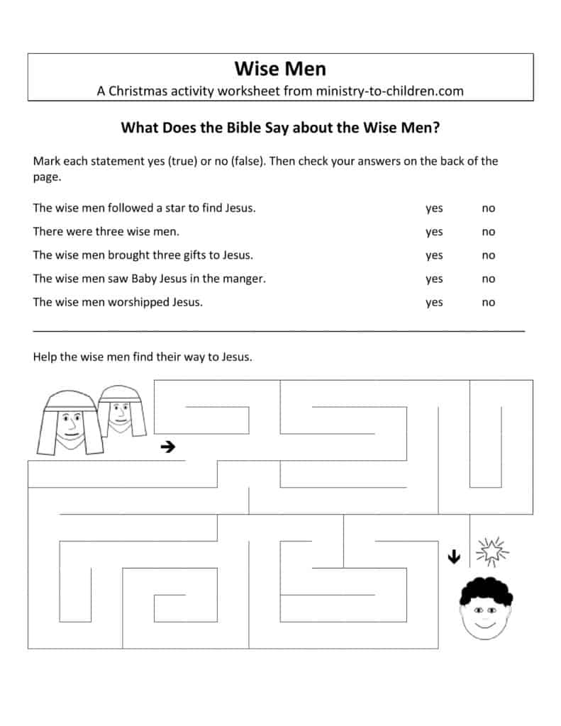 Free Christmas Worksheets For Kids (Free Printable Activity Sheets) within Free Christian Christmas Worksheets