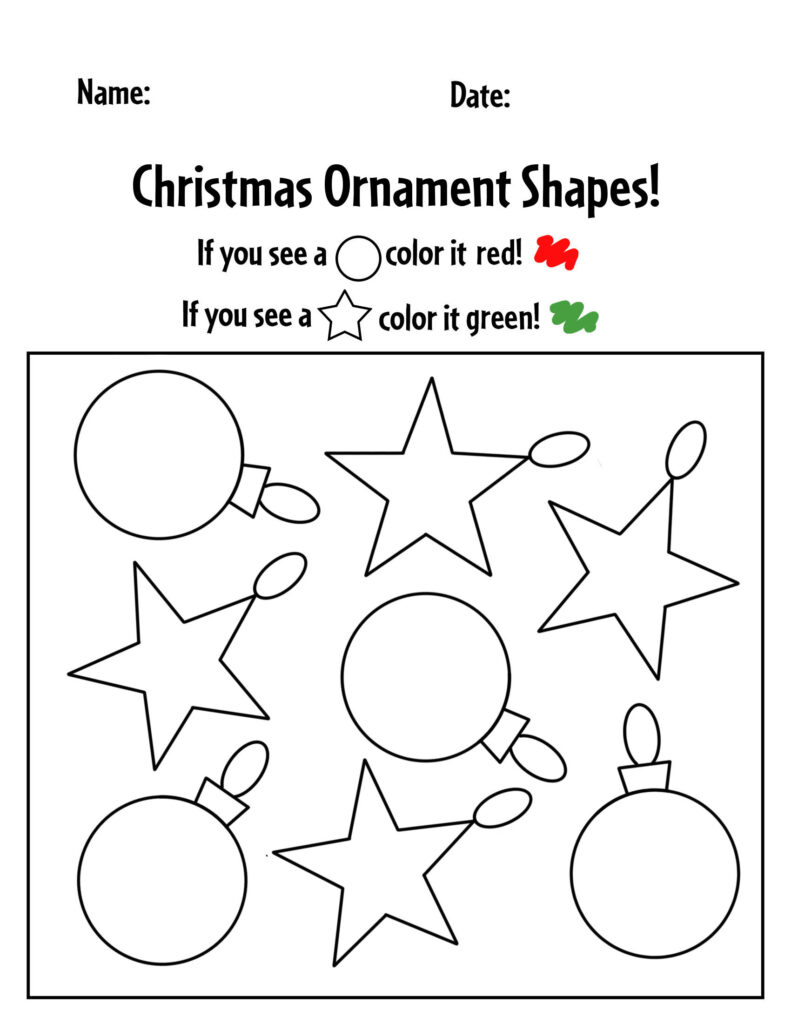 Free Christmas Worksheets For Preschool! ⋆ The Hollydog Blog pertaining to Christmas Pre-K Worksheets