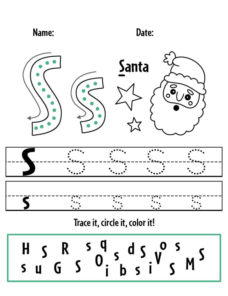 Free Christmas Worksheets For Preschool! ⋆ The Hollydog Blog regarding Christmas Letter Worksheets For Preschool