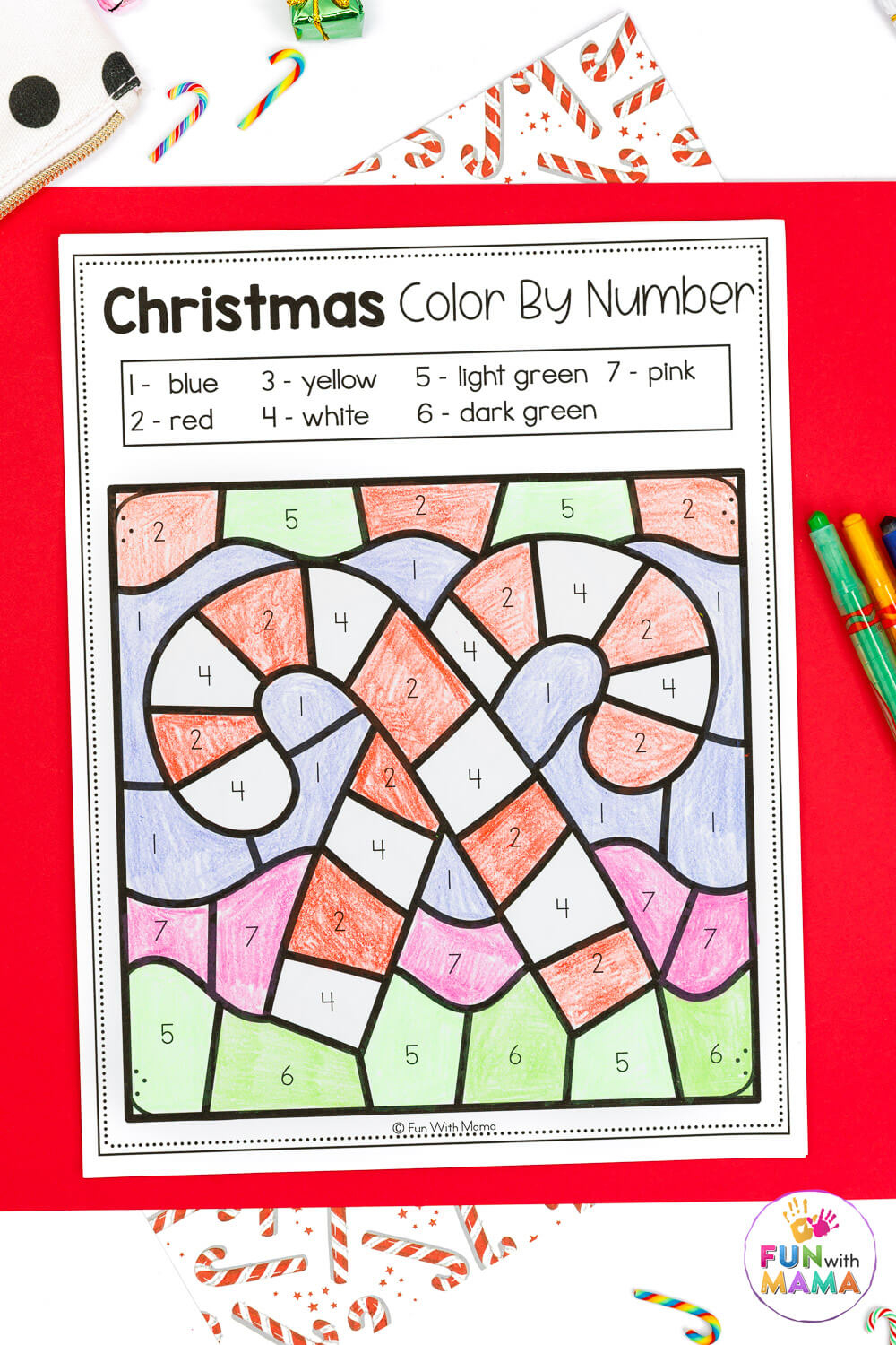 Free Colornumber Christmas Pages within Christmas Color By Code Worksheets