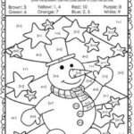 Free Colornumber Christmas Worksheet, Download Free Color With Regard To Christmas Color By Number Addition Worksheets