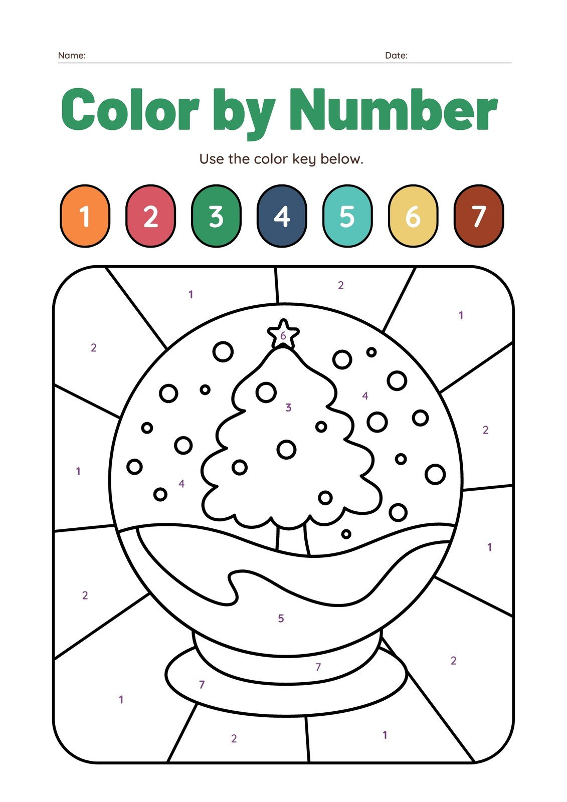 Free, Editable Christmas Worksheet Templates | Canva in Christmas Color By Number Worksheets