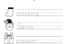 Free Preschool Christmas Writing Worksheet inside Christmas Writing Worksheets Printable