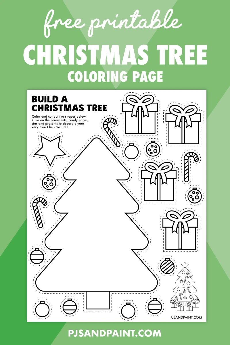 Free Printable Build A Christmas Tree Craft - Pjs And Paint with regard to Build A Christmas Tree Worksheets