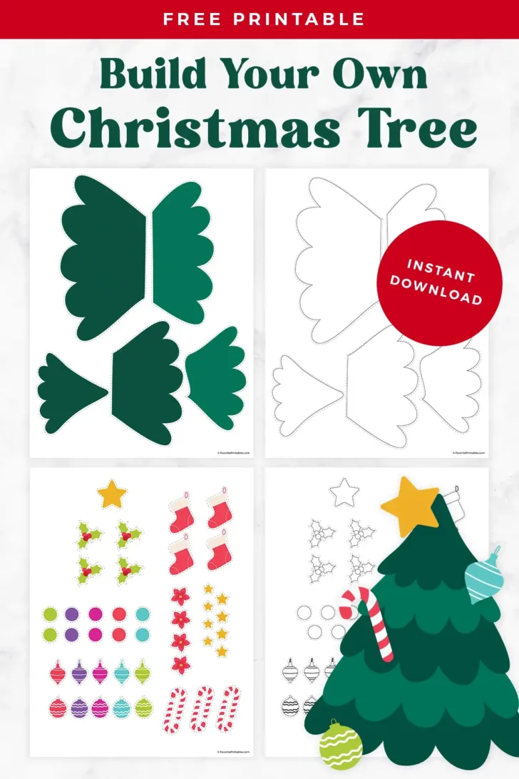 Build a Christmas Tree Worksheets