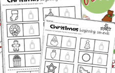 Free Printable Christmas Beginning Sounds with regard to Beginning Sounds Christmas Worksheets