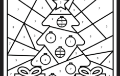 Free Printable Christmas Colornumber Worksheet - Pjs And Paint intended for Free Color By Number Christmas Worksheets