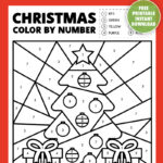 Free Printable Christmas Colornumber Worksheet   Pjs And Paint Within Christmas In July Worksheets
