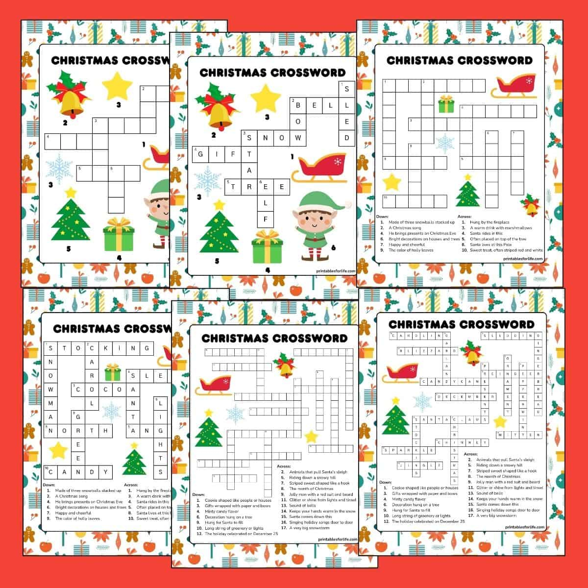 Free Printable Christmas Crossword Puzzle For Kids pertaining to Christmas Crossword Puzzle Worksheets