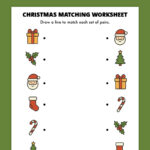 Free Printable Christmas Matching Worksheet   Pjs And Paint For Free Printable Christmas Matching Worksheets