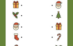 Free Printable Christmas Matching Worksheet - Pjs And Paint within Christmas Word Match Worksheets