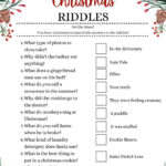 Free Printable Christmas Riddles, Download Free Printable With Regard To Christmas Riddles Worksheets