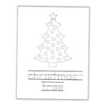 Free Printable Christmas Tracing Worksheets For Kids   The Craft In Christmas Tree Tracing Worksheets