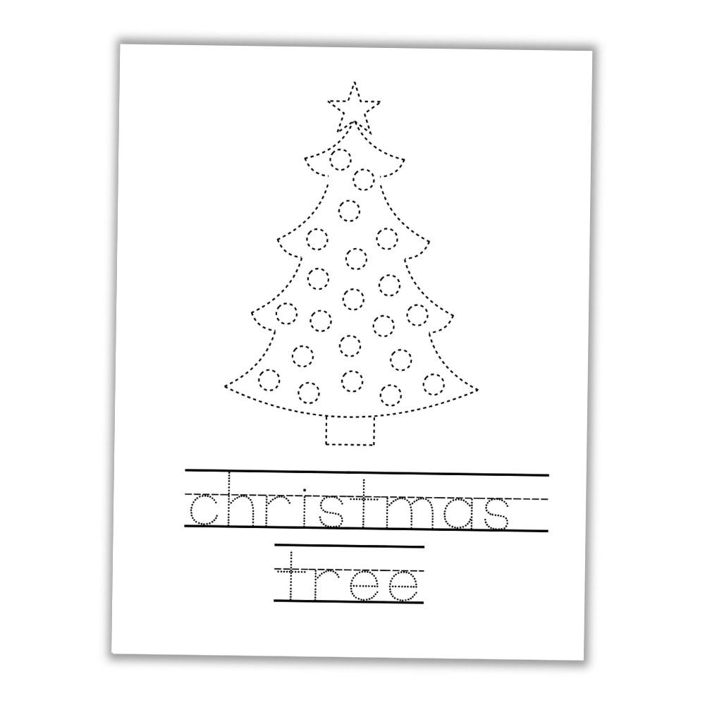 Free Printable Christmas Tracing Worksheets For Kids - The Craft in Christmas Tree Tracing Worksheets