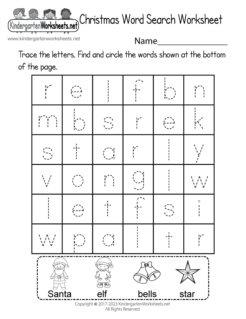 Free Printable Christmas Word Search Worksheet throughout Christmas Picture Search Worksheets