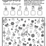 Free Printable I Spy Christmas Coloring Page Game   World Of Regarding I Spy Worksheets Christmas