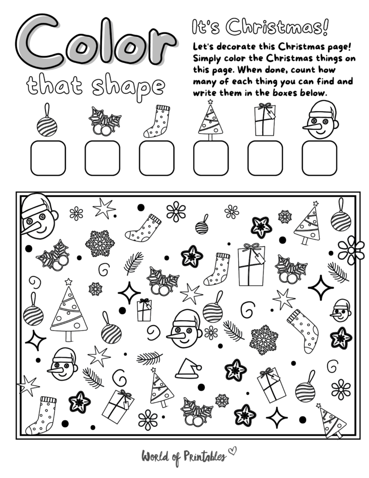 I Spy Worksheets Christmas I Spy Worksheets Christmas