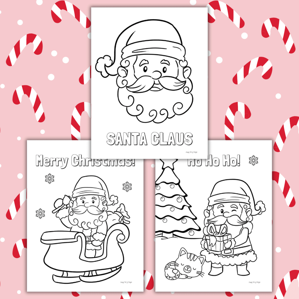 Free Printable Santa Coloring Pages For Christmas - Simply Full Of in Christmas Coloring Worksheets Free