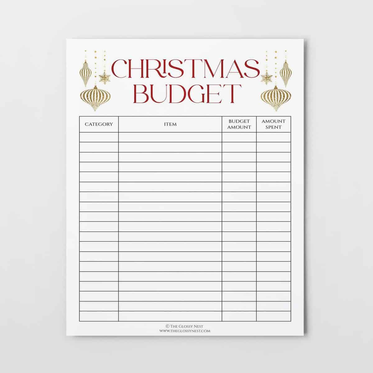 Free Printable!} Save Money With This Christmas Budget Printable pertaining to Christmas Budget Worksheets Printable