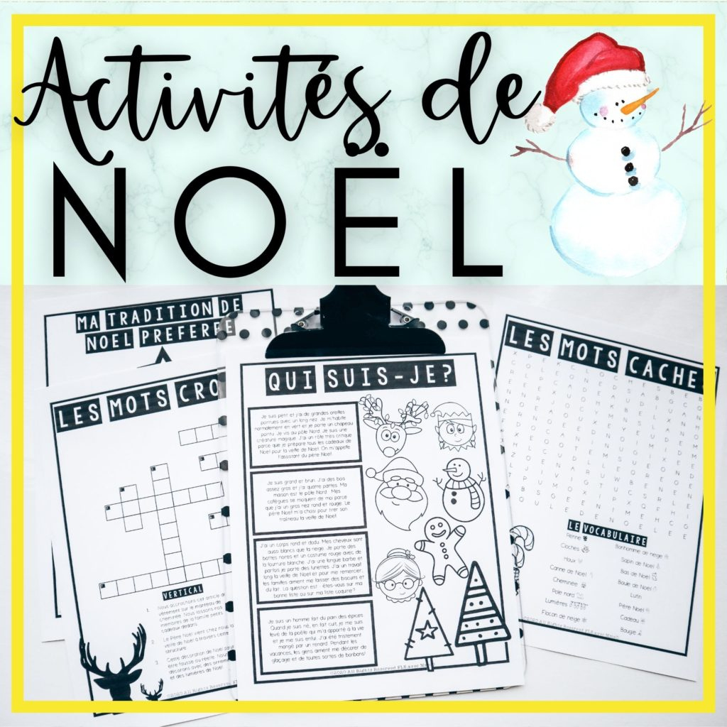 French Christmas Activities For The Classroom - Fle Avec Mmed pertaining to French Christmas Worksheets Free