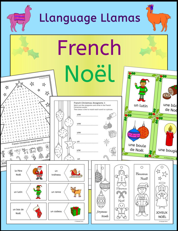 Christmas French Vocabulary Worksheets