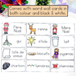 French Christmas Vocabulary | French Word Wall Cards | Vocabulaire Regarding French Christmas Vocabulary Worksheets
