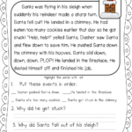 Grade 2 Christmas Comprehension Worksheets Fill In The Blanks Within 2nd Grade Christmas Reading Comprehension Worksheets