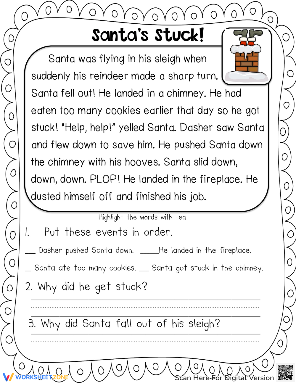 Grade 2 Christmas Comprehension Worksheets Fill In The Blanks within 2nd Grade Christmas Reading Comprehension Worksheets