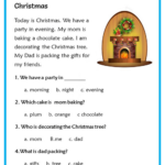 Grade 3 Christmas Comprehension Worksheets Worksheets With 3rd Grade Christmas Reading Comprehension Worksheets