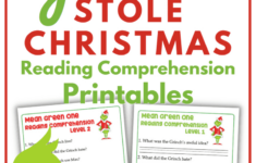 Grinch Reading Comprehension Worksheets For Early And Upper for How the Grinch Stole Christmas Worksheets