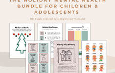 Holiday Mental Health Activities: Christmas Counseling Worksheets within Christmas Mental Health Worksheets