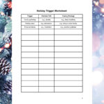 Holiday Recovery: Group Therapy Activity For Addiction Support In Christmas Relapse Prevention Worksheets