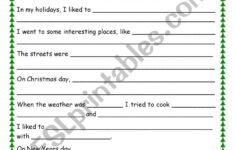 How I Spent My Christmas Holidays - Esl Worksheetmarymary7591 intended for My Christmas Holiday Worksheets