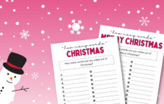 How Many Words Can You Make From Christmas - Worksheet for How Many Words Can You Make Out Of Christmas Worksheets