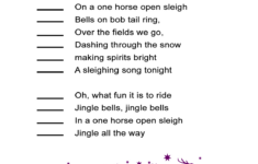Jingle Bells For Kids Worksheet: Re-Order The Song Lyrics Activity pertaining to Christmas Songs Worksheets Printable