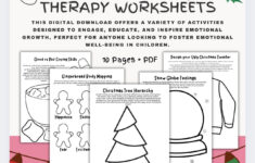 Kids Christmas Therapy Worksheets: Emotional Check-In Activities throughout Christmas Mental Health Worksheets