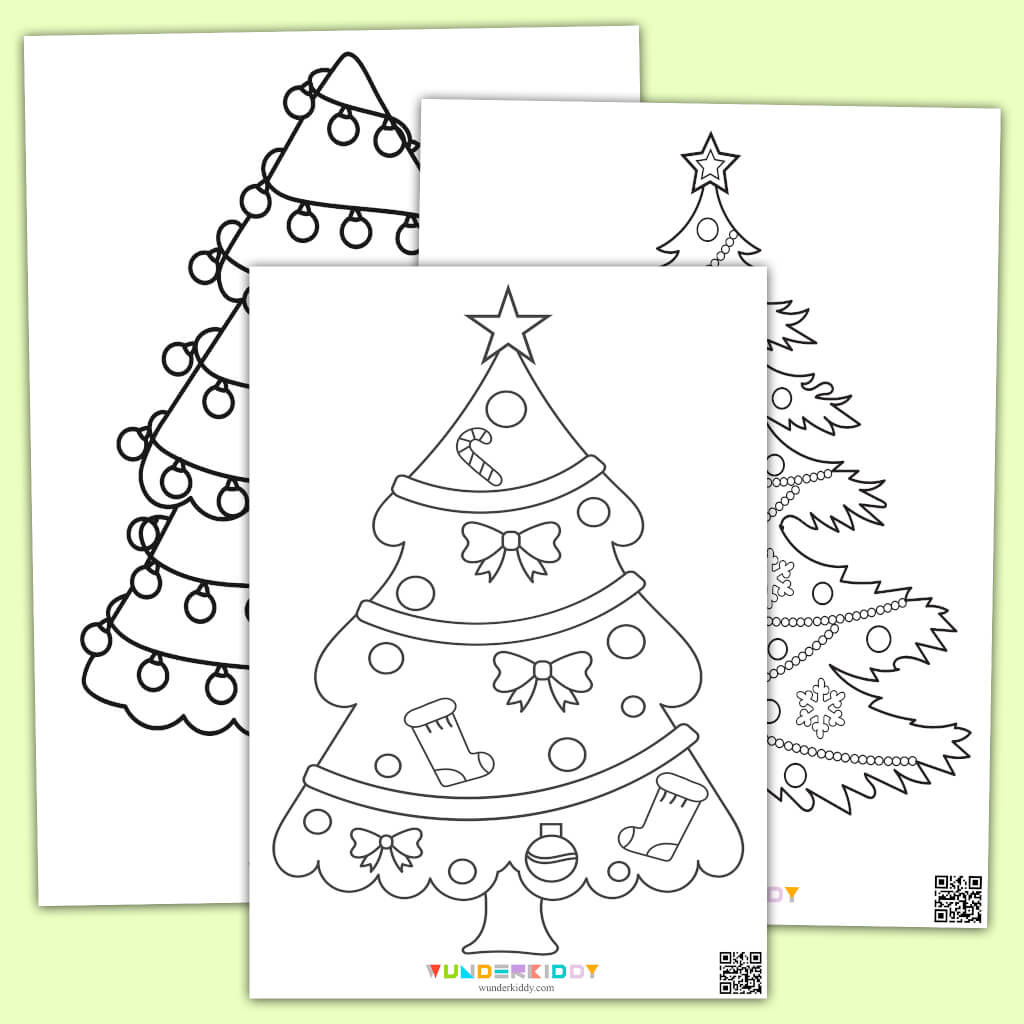 Kostenlose Ausmalbilder Von Weihnachtsbäumen Für Kinder pertaining to Christmas Tree Coloring Worksheets