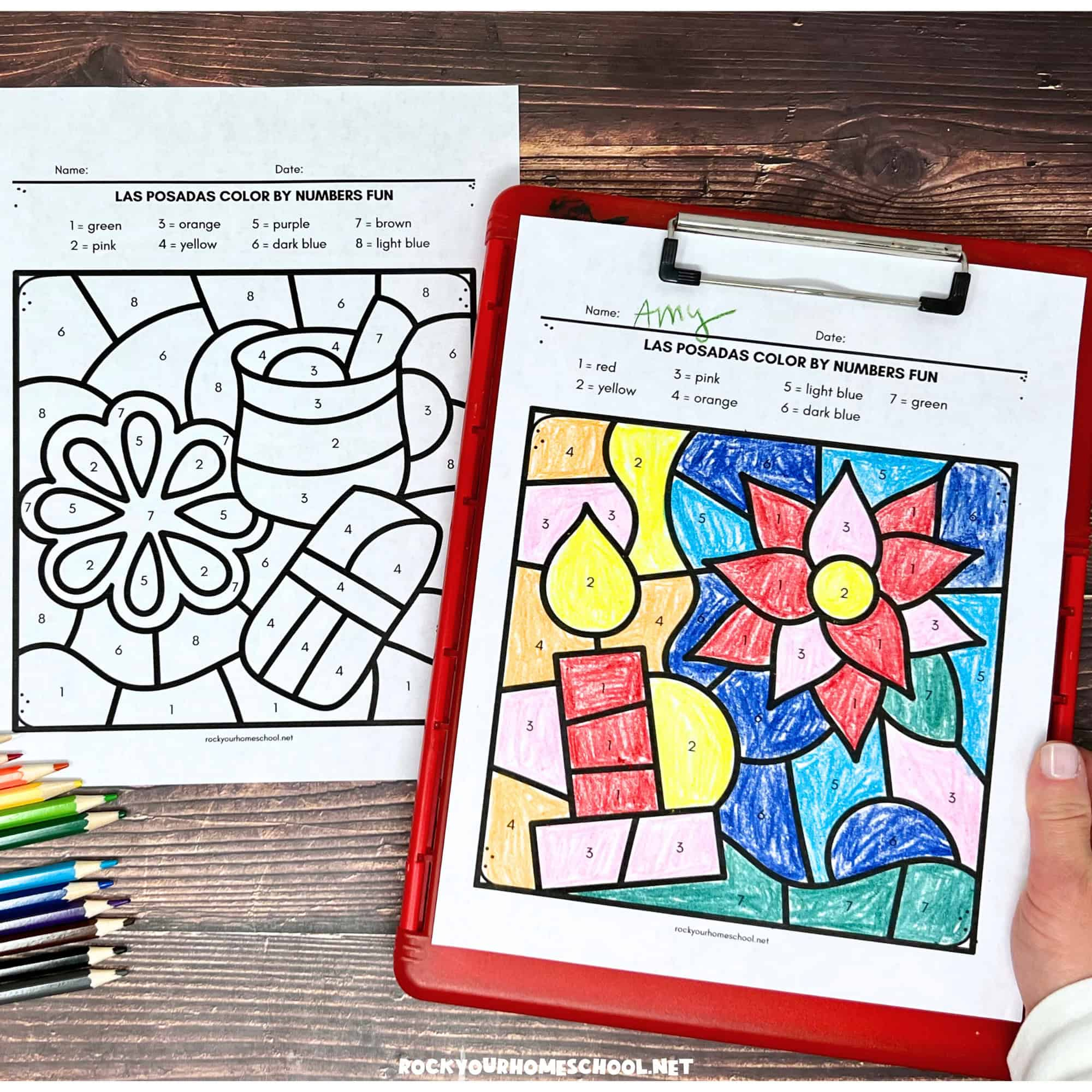 Las Posadas Colornumber For Christmas In Mexico (8 Free with regard to Las Posadas Christmas in Mexico Worksheets Answers