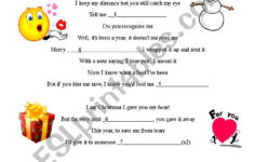 Last Christmas Fill In The Blanks - Esl Worksheetsuterja within Christmas Fill in the Blank Worksheets