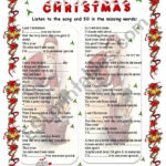Last Christmas   Wham Song (Fill In)   Esl Worksheetgabitza Throughout Last Christmas Song Worksheets