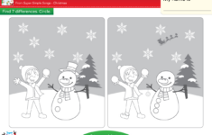 Little Snowflake Worksheet – Find The Differences – Super Simple in Spot The Difference Christmas Worksheets