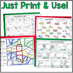 Long Division With Remainders Colornumber Christmas Math Within Long Division Christmas Worksheets