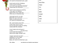 Mariah Carey - All I Want For Christmas Is You Worksheet for All I Want For Christmas Is You Worksheets