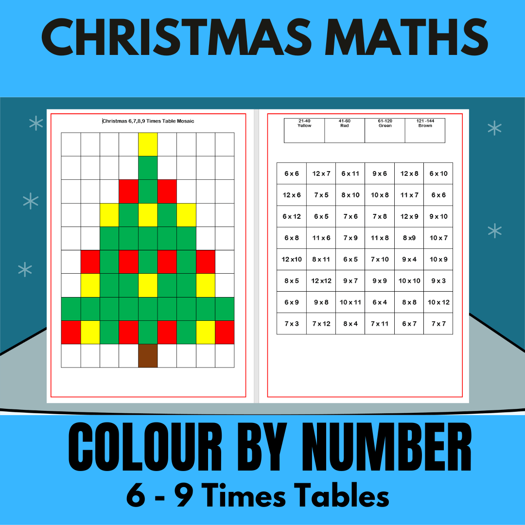 Mash &amp;gt; Christmas &amp;gt; Christmas Maths-Colournumber within Christmas Times Tables Worksheets