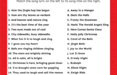 Match The Christmas Carol Game (Free Printable!) - Play Party Plan with regard to First Letter Of Christmas Carols Worksheets