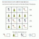 Math Christmas Activities 4Th Grade Regarding Christmas Math Worksheets For 5th Graders