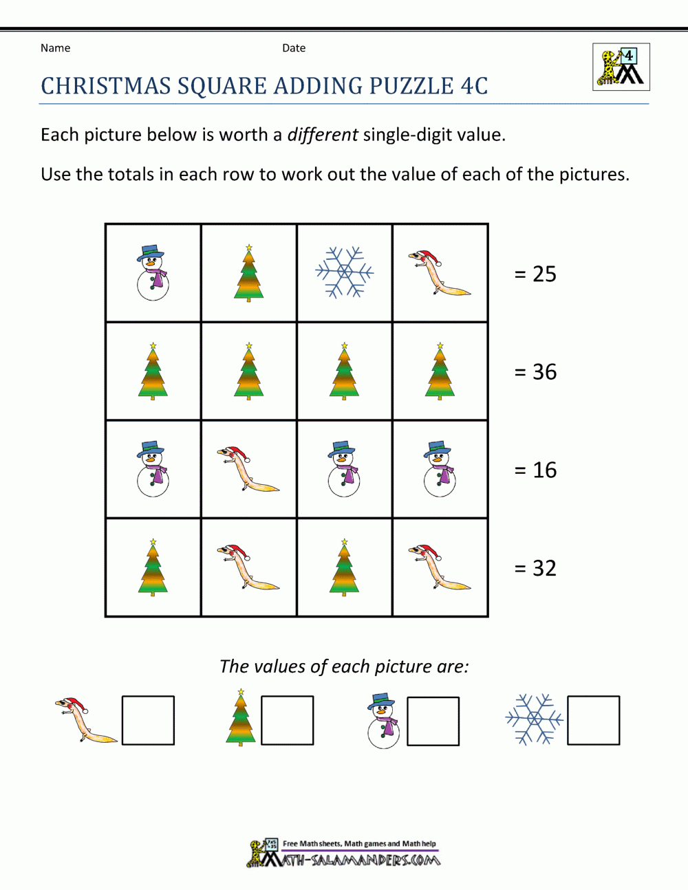 Math Christmas Activities 4Th Grade with regard to Christmas Math Worksheets For 4th Grade