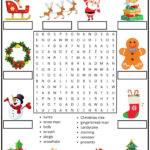 Merry Christmas Vocabulary Word Search And Match The Words Intended For Esl Christmas Vocabulary Worksheets