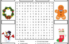 Merry Christmas Vocabulary Word Search And Match The Words with regard to English Christmas Worksheets Free