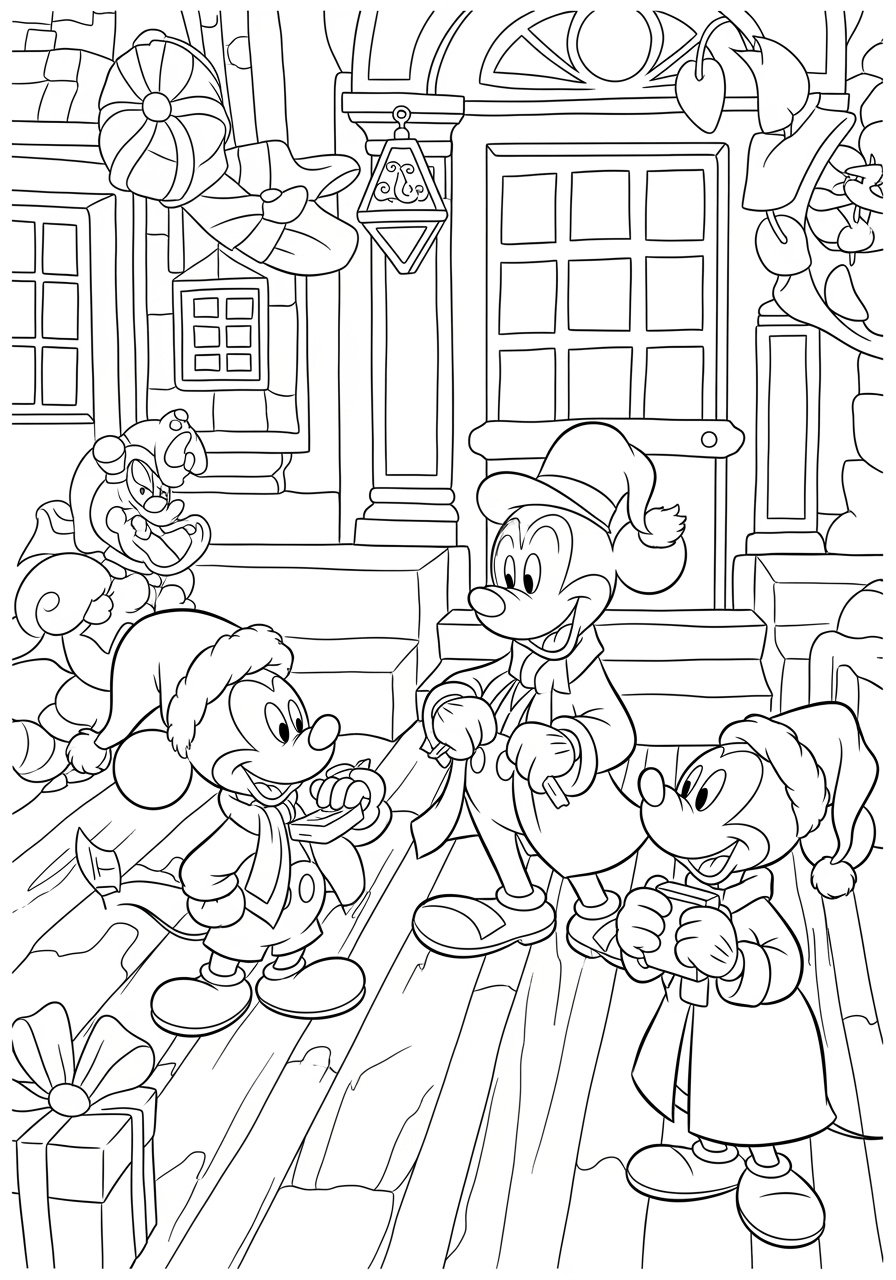 Mickey&amp;#039;S Christmas Carol Coloring Page - Festive Fun! intended for Mickey&amp;amp;#039;s Christmas Carol Worksheets